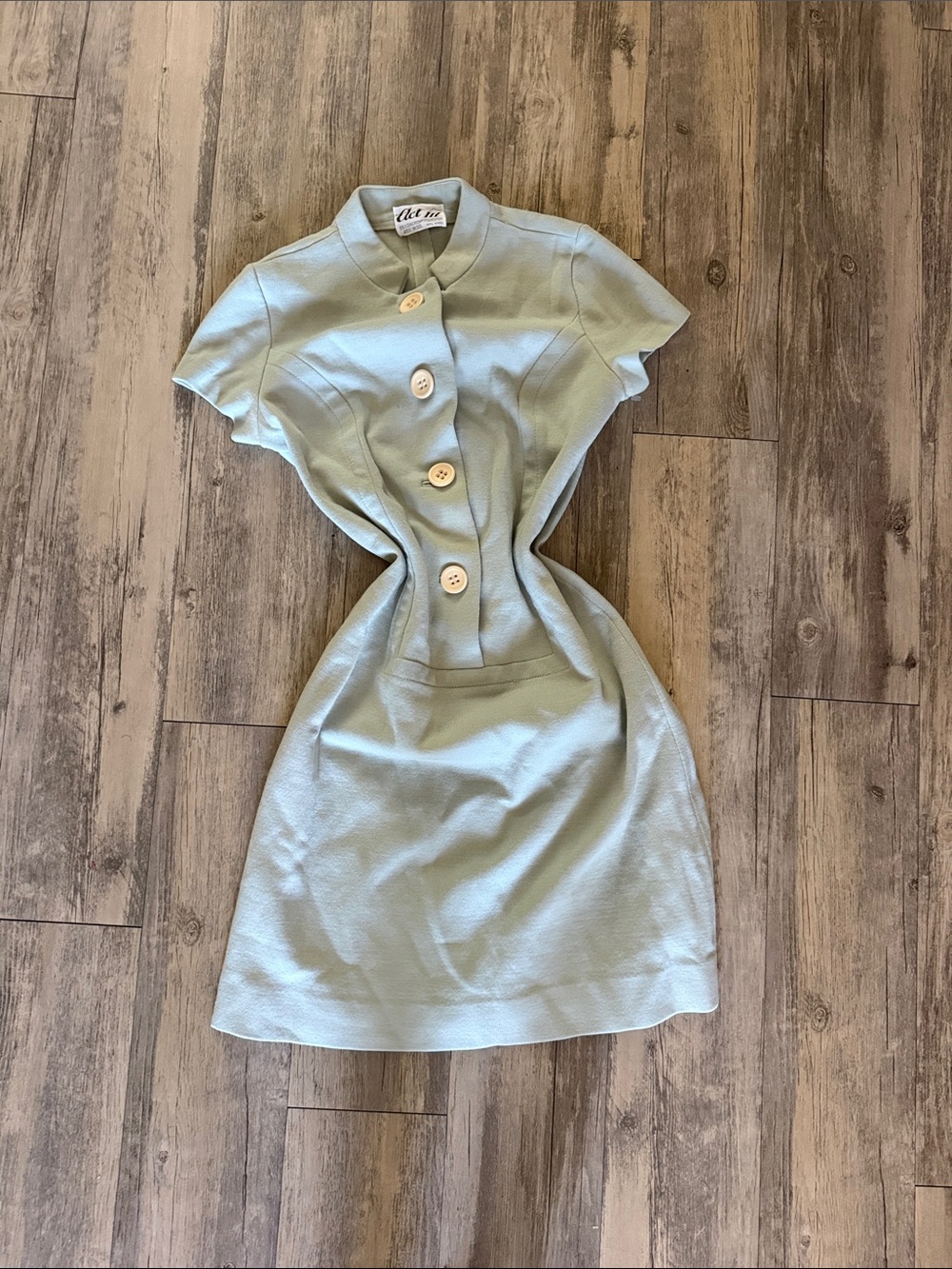 Vintage Act III Mint Green Sheath Dress | Statwmwnt Button Dress | Retro Chic
